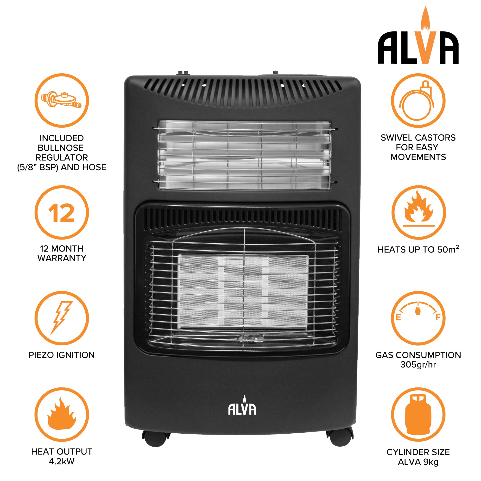 Infrared Radiant Gas & Electric Dual Indoor Heater